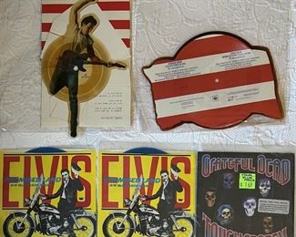 (5) Assorted Vintage 45 Vinyl Albums - Bruce Springsteen, Grateful Dead, And More