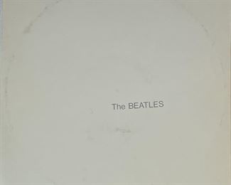 Vintage The Beatles Vinyl White Double Album With Poster And Portraits