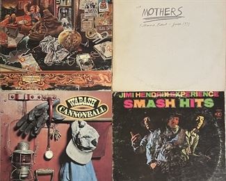 (4) Vintage Vinyl Albums - Frank Zappa, Overnite Sensation, And The Mothers With Hendrix And Wabash (as Is)
