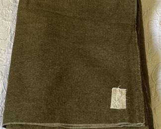 Antique Alex Smith & Sons WWI Wool 66 X 80 Inch Blanket With Original Tag 1917 