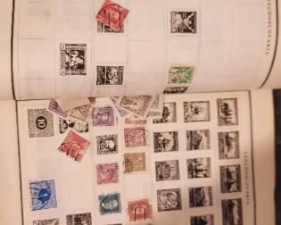 Vintage postage stamp collection from around the world