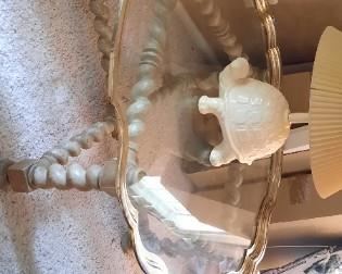 Large glass and wood table