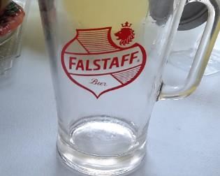 Large falstaff beer pitcher