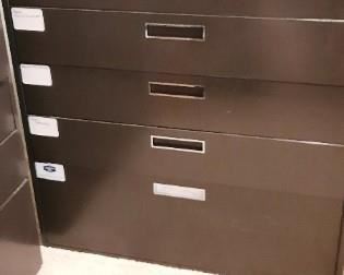 Metal filing cabinets