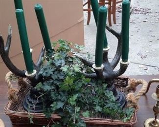 Antler candle holder centerpiece