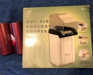 hot air popcorn popper and candles