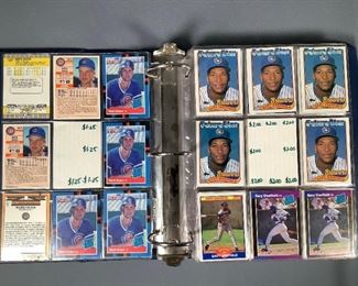 Baseball Card Album With Trading Cards