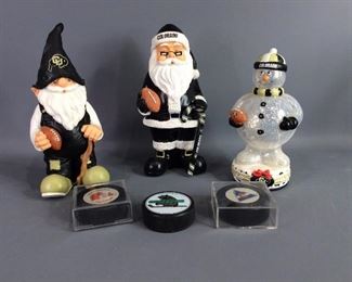  Hockey Puck and Christmas Decorations