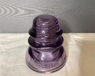 Whitall Tatum Purple Glass Insulator