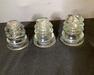 Hemingway & Whitall Glass Insulators
