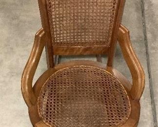 Wicker Cane Back Rocker