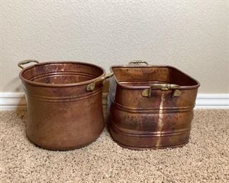 Brass Like Pots with Handles