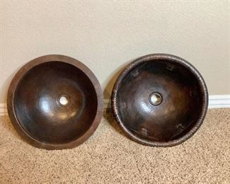 Copper Hammered Sink Bowls