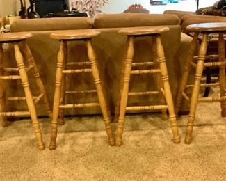 Wood Swivel Top Bar Stools