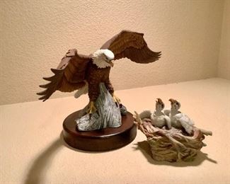 Bald Eagle And The Chicks By Andrea