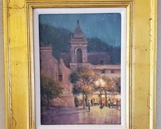 Mitch Billis- Oil on canvas “Church Plaza” 