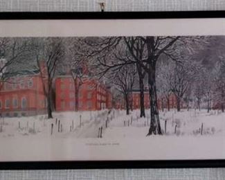 Harvard Yard in Snow print