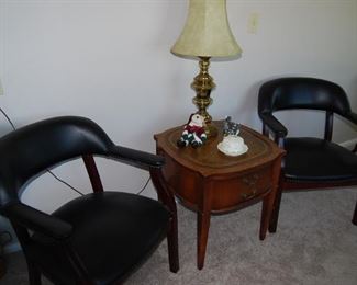 CHAIRS ARE SOLD - LAMP AND OCCASIONAL TABLE AVAILABLE FOR SATURDAY PURCHASE