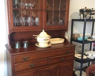 Beautiful, vintage Pennsylvania House china cabinet with bubble glass.