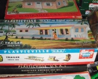 Plasticville buildings for HO train scale