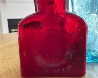 Ruby Red BLENKO Water Bottle Vase