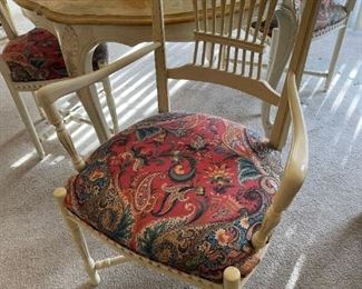 White Washed Table and Chair Set