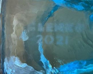 Ice Blue BLENKO Water Bottle Vase