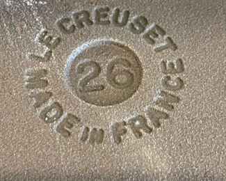 LE CREUSET Dark Blue 10 1/2" Skillet with Griddle