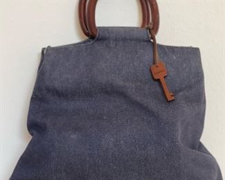 FOSSIL Wood Handled Purse