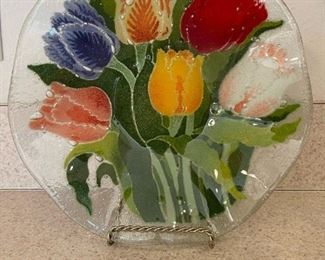 PEGGY KARR Tulip Pattern Plate