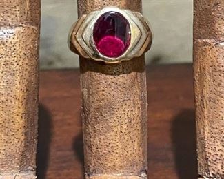 10K GOLD Men's Ruby Ring