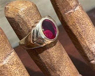 10K GOLD Men's Ruby Ring