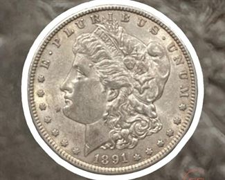 1891 S Silver MORGAN Dollar