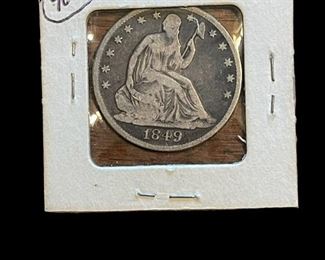 1849 O Seated Liberty Silver Half Dollar