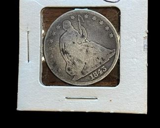 1843 Seated Liberty Silver Half Dollar