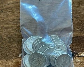 SILVER Washington Quarters - LOT OF 25 #1 (2 Different Lots)