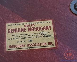 1930s Victorian Mahogany Side Table with Italian Marble Top