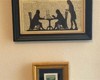 July 4, 1776 Silhouette and Framed 1950 3 Cent Capital Stamp