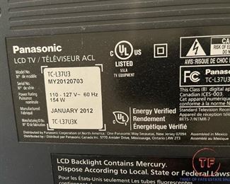 Panasonic TC-L37U3 37" Class VIERA U3 Series 1080p LCD TV