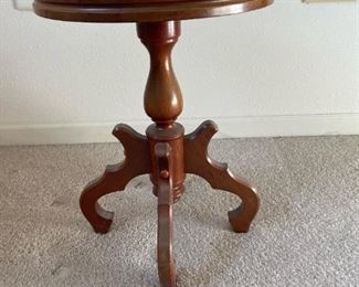 1930s Victorian Mahogany Side Table with Italian Marble Top