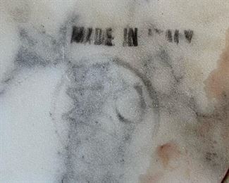 1930s Victorian Mahogany Side Table with Italian Marble Top