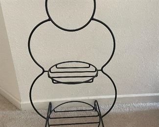 Longaberger1999 Wrought Iron Large Snowman Basket Stand
