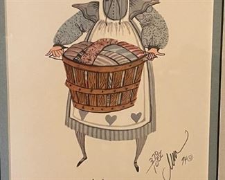 P BUCKLEY MOSS Signed "All Done" Framed Limited Edition