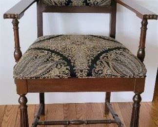 newly reupholstered antique chair