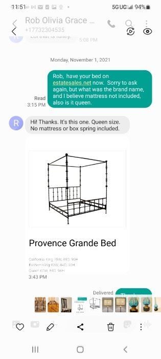 Queen Size Frame.  (does not include matress)