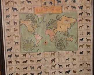 Very vintage Dogs of the World Map