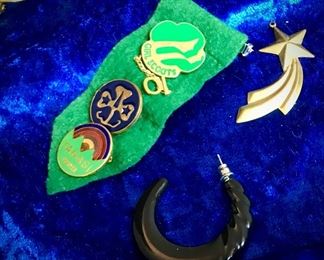 Jewelry and Girl Scout Pins 