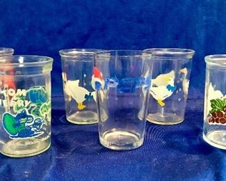 Vintage Glass Jelly Jars and Pepsi Glass 