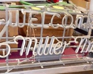 Welcome to Miller Time Vintage Neon Sign