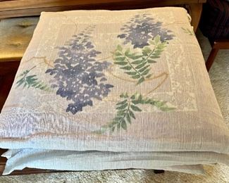Set of 4 Japanese Zabuton floor pillows - silk covers over cotton 